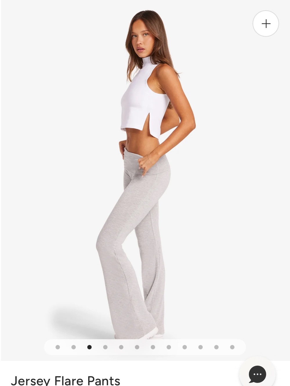 Light Gray Jersey Flare Pants - Picture 3 of 8